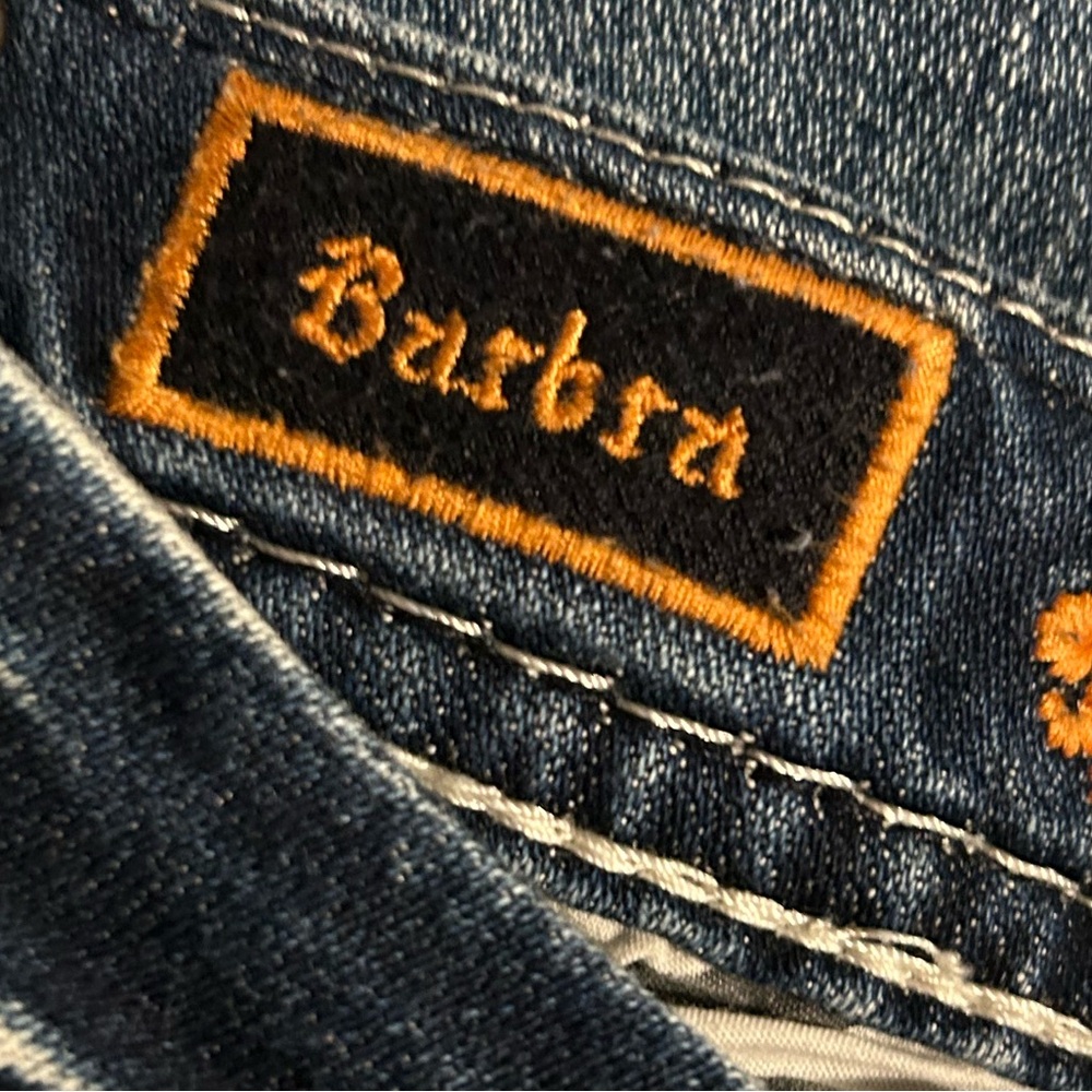 Rock Revival Barbra Mid-Rise Straight Blue Jeans with Distressed Details Size 29 - Picture 12 of 15